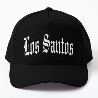 Los Santos Baseball Cap Casquette Hat Black Snapback