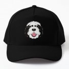 Love Black And White Sheepadoodle 1 Baseball Cap Hat Snapback Czapka Black Printed