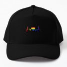 Lovely Lgbt Pride Heartbeat Lesbian Baseball Cap Casquette Hat Women Black Snapback Hip Hop