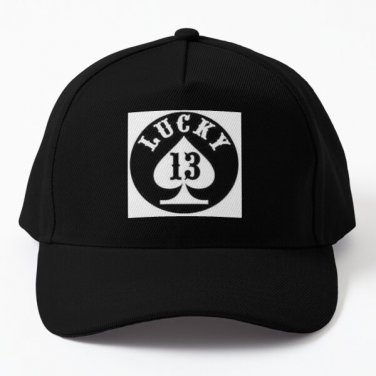 Lucky 13 Baseball Cap Hat Snapback Black Women Casquette