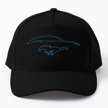Mach E Silhouette Baseball Cap Hat Black Hip Hop Czapka Snapback Printed