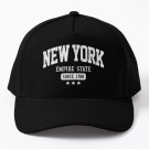 New York Empire State Since 1788 Vintage Baseball Cap Hat Printed Black Snapback Sport