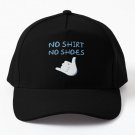 No Shirt No Shoes Shaka Baseball Cap Hat Snapback Casquette Women Mens Black