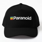Paranoid Aesthetic Vintage Vaporwave Baseball Cap Hat Black Casquette