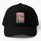 Prague Colorful Vintage Minimal Travel P Baseball Cap Hat Black Casquette Women