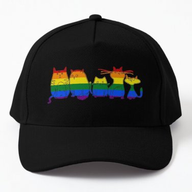 Pride Cats Cute Cap Cute Cats Cap Hat Baseball Cap Hat Hip Hop Czapka Casquette Snapback