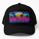 Radiant set Synthwave Baseball Cap Hat Snapback Black Casquette