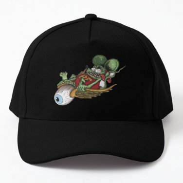 Rat Fink Baseball Cap Hat Casquette Snapback Black Women