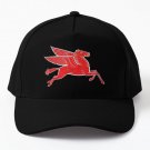 Red Pegasus Distressed Version Facing Ri Baseball Cap Hat Czapka Black Casquette Sun