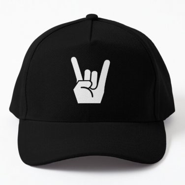 Rock Devil Horns Simple Icon Baseball Cap Hat Hip Hop Printed Czapka Black Snapback Fish