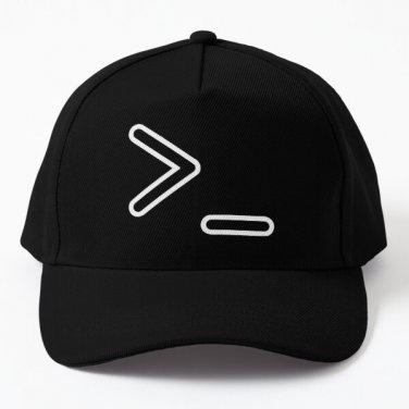 S Prompt Command Line Interpreter Baseball Cap Casquette Hat Women Black