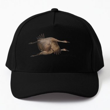 Sandhill Cranes Flying Baseball Cap Hat Snapback Black Casquette Women