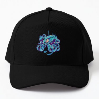 Seattle Ice Hockey Kraken Playing Hockey Baseball Cap Hat Black Casquette Czapka Hip Hop