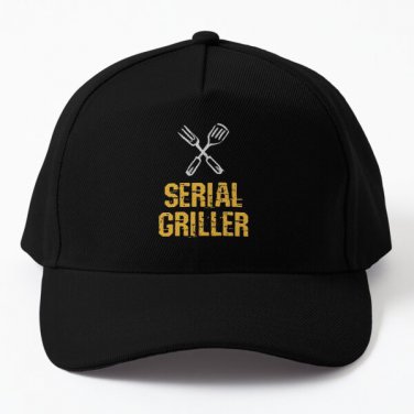 Serial Griller Grill Bbq Master Grill Cu Baseball Cap Casquette Hat Snapback Women Black