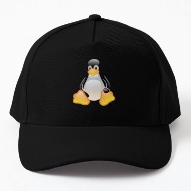 Shinny Linux Tux Baseball Cap Casquette Hat Snapback Black Women