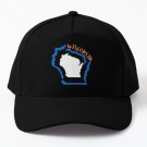 State Map Of Wisconsin Baseball Cap Hat Women Black Snapback Mens Casquette