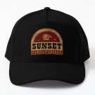 Sunset Sarsaparilla Distressed Logo Baseball Cap Hat Casquette Black Czapka Snapback