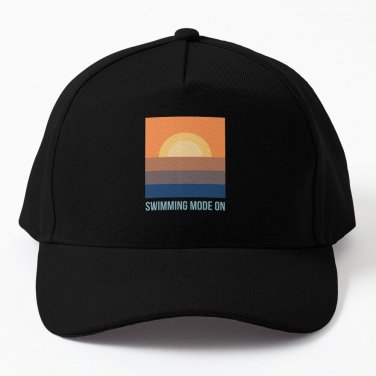Swimming Mode 'On'. Baseball Cap Casquette Rave Christmas Hat Outing Baseball Cap Casquette