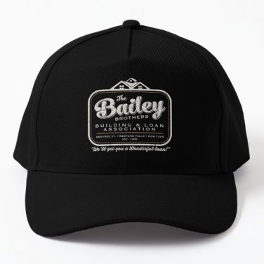 The Bailey Brothers It Is A Wonderful Lif Baseball Cap Hat Black Snapback Czapka Printed