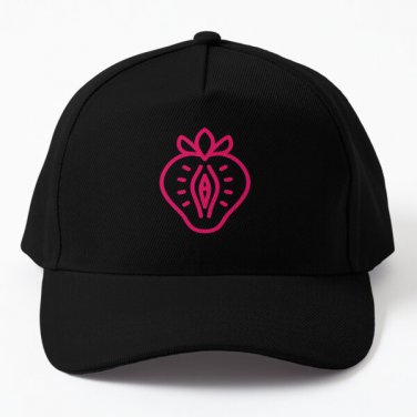 The Strawberry Baseball Cap Hat Mens Snapback Casquette Women Black