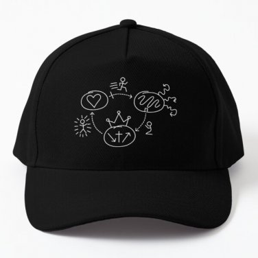 The Three Circles Gospel Presentation Baseball Cap Hat Casquette Black