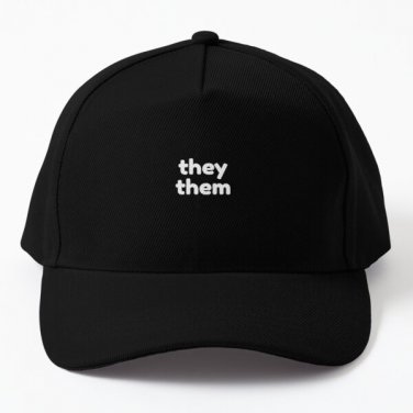 They Them Pronouns Baseball Cap Hat Black Women Casquette Mens