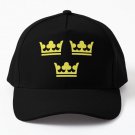 Three Crowns The Coat Of Arms Of Sweden Baseball Cap Hat Czapka Casquette Hip Hop Black