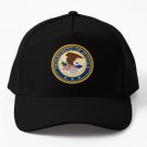 United States Department Of Justice Doj Baseball Cap Hat Casquette Printed Snapback Black