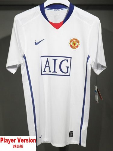 2008-2009 Man Utd Away Player Version Retro