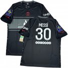 2021 22 PSG Third  #30 Messi   League-1 version 3rd Black Kit