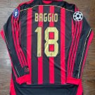 BAGGIO AC Milan Retro Home   Long Sleeves 2006 07