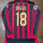 BAGGIO AC Milan Retro Home   Long Sleeves 2006 07