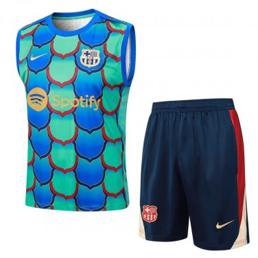 Barca Short Tank Top 2024 2025 Blue Green