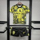 Brazil Special Edition Yellow 24 25 Youth  Kids Kit   Futbol