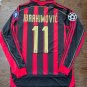 IBRAHIMOVIC AC Milan Retro Home   Long Sleeves 2006 07