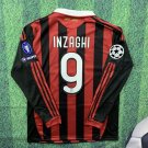 Inzaghi AC Milan 2009 2010 Long Sleeve  - Retro  - Mens Sizes - New