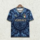 Italy x Versace Blue   Futbol Adults  Kit