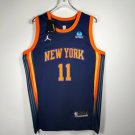Jalen Brunson #11 Basketball  Dark Blue Embroidered