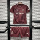 Manchester City Third Away 24 25 Youth  Kids  Footbal Futbol Kit