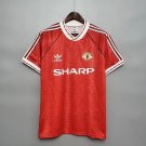 MANCHESTER UNITED  1990 91 HOME RETRO KIT