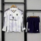 Manchester united 2025 26 Away long sleeve Kids Kit
