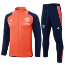 Manchester United Tracksuit Jacket 2024 2025 Orange