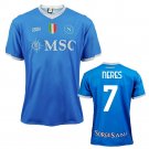 Neres Napoli Home 2025 2026 Official Blue  Adult Boy Child