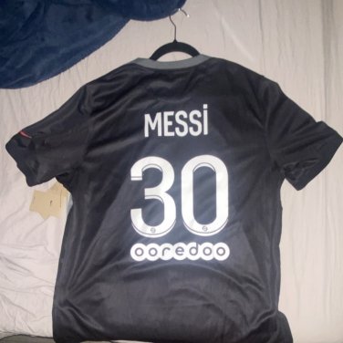Paris Saint-Germain Messi #30 Ligue 1   Men's Black Gray