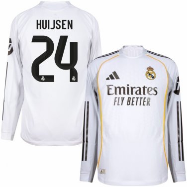 Real Madrid Home Long Sleeves Huijsen 24  2025-2026