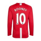 Retro   ROONEY #10 Manchester United Home Long Sleeve 2007 08