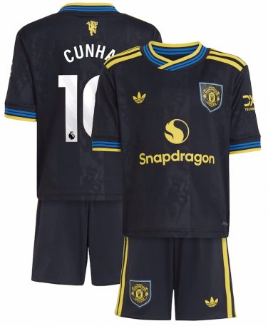 CUNHA #10 Manchester United 3rd Third  Jersey Kit   Soccer