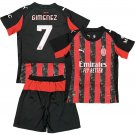 GIEZ #7 AC Milan Home  Jersey Kit   Soccer