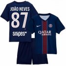 JOÃO NEVES #87 Paris Saint Germain Home  Jersey Kit   Soccer