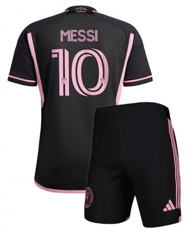 MESSI #10 Inter Miami Away Black  Jersey Kit   Soccer
